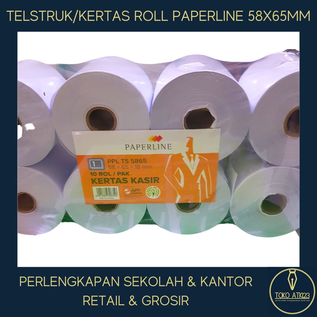Tellstruk / Kertas Roll Kasir Paperline Ukuran 58X65