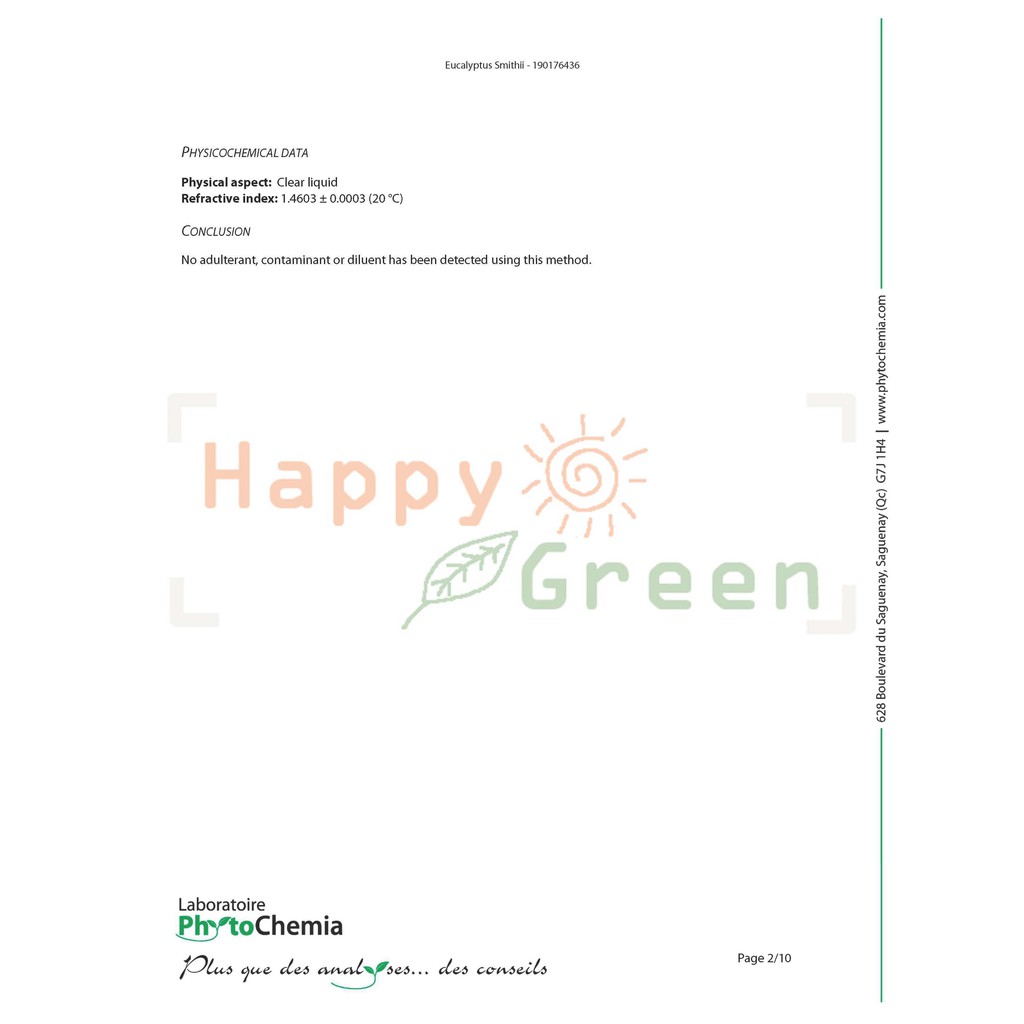 Happy Green Eucalyptus Smithii Essential Oil - Minyak Ekaliptus Smithii 100% Natural
