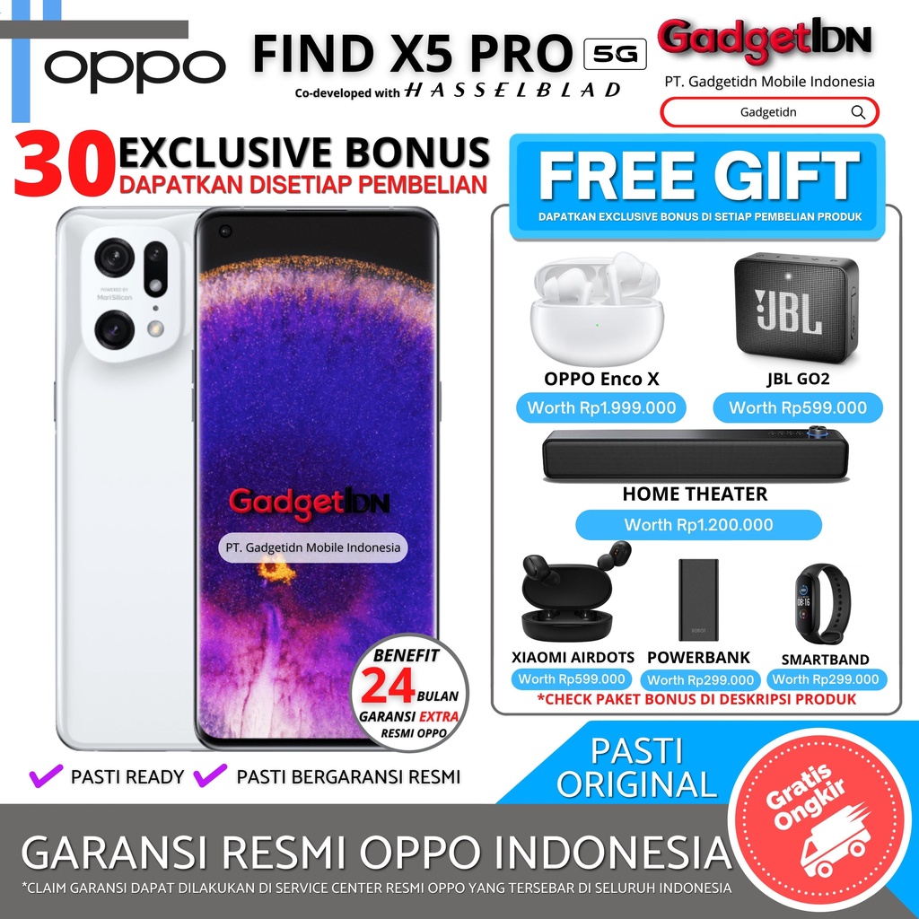 OPPO FIND X5 PRO 12/256GB 5G NFC HASSELBLAD GARANSI RESMI OPPO