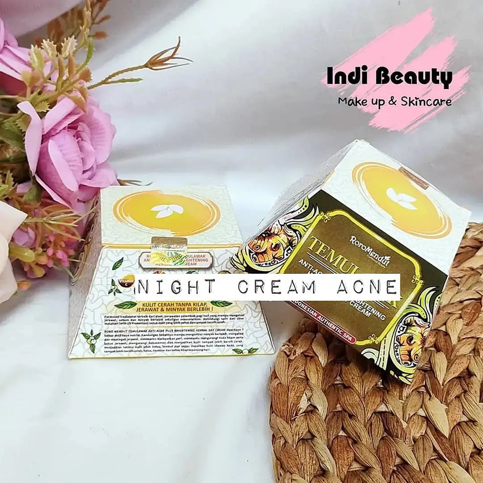 Night Cream Acne Roro Mendut Temulawak