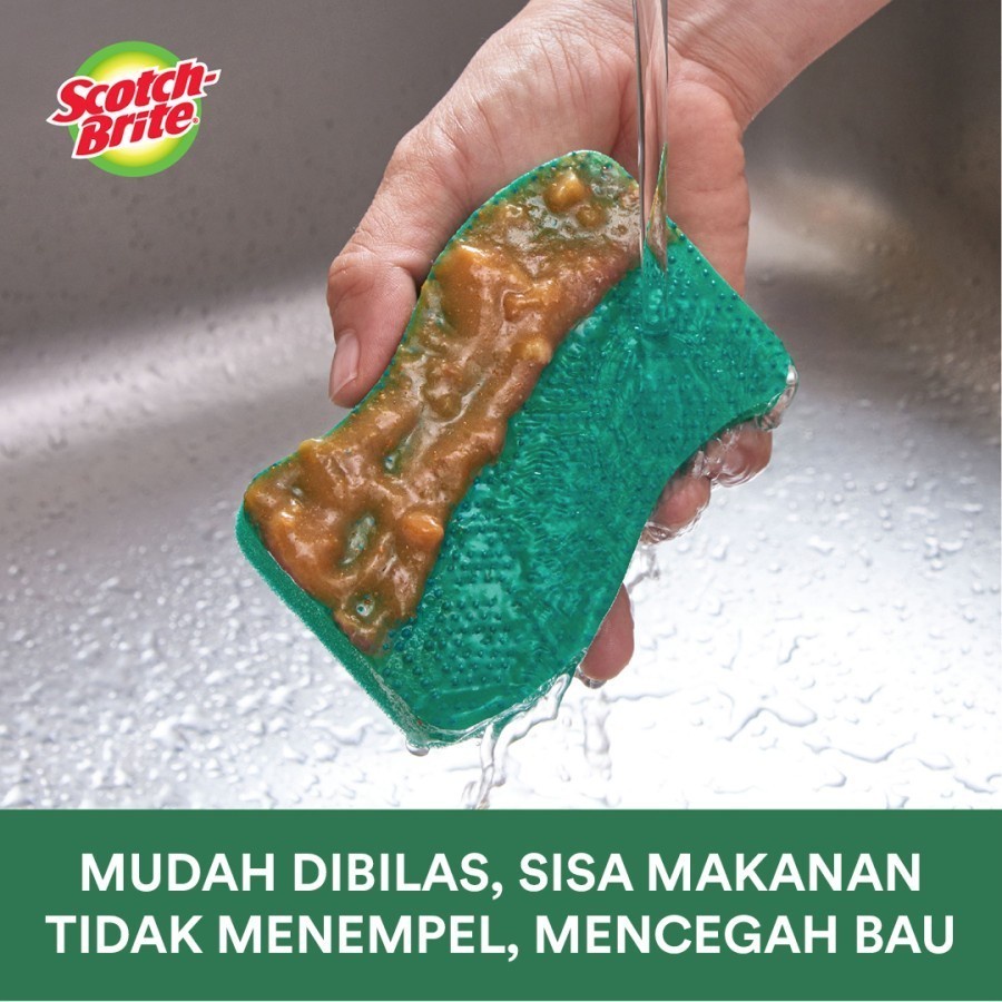 3M SCOTCH BRITE SABUT SPONS CUCI PIRING SCRUB DOTS DAYA GOSOK KUAT