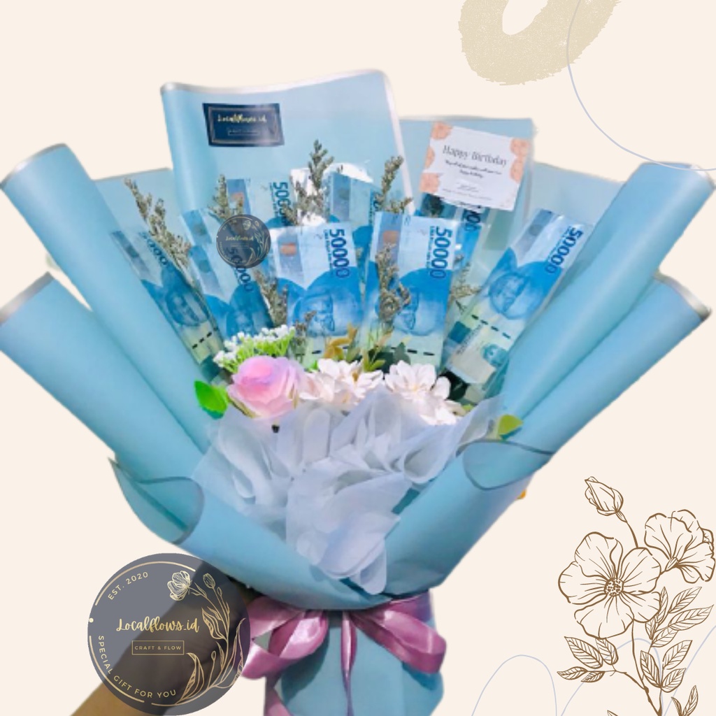 Buket Uang/ Buket Uang Asli/ Buket Bunga/ Kado Wisuda/ Buket Uang Murah/ Kado Ulang Tahun/ Buket