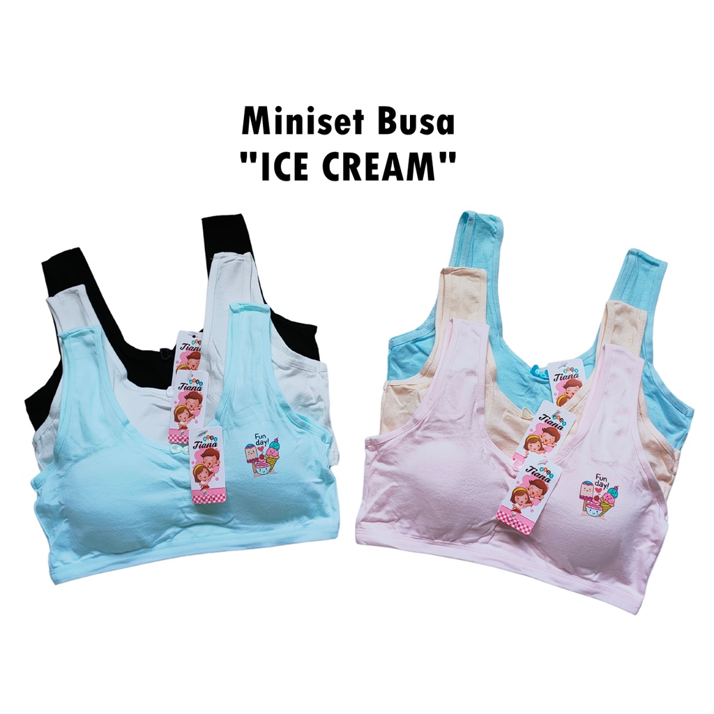 Miniset Busa Tiana Anak ABG Perempuan / Miniset Cup Bra Karakter Tali Besar