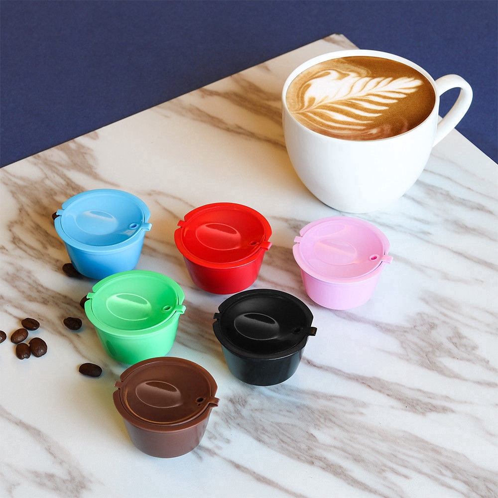 Reusable Nescafe Dolce Gusto Coffee Capsule Filter Cup Refillable Caps Spoon Brush Filter Baskets