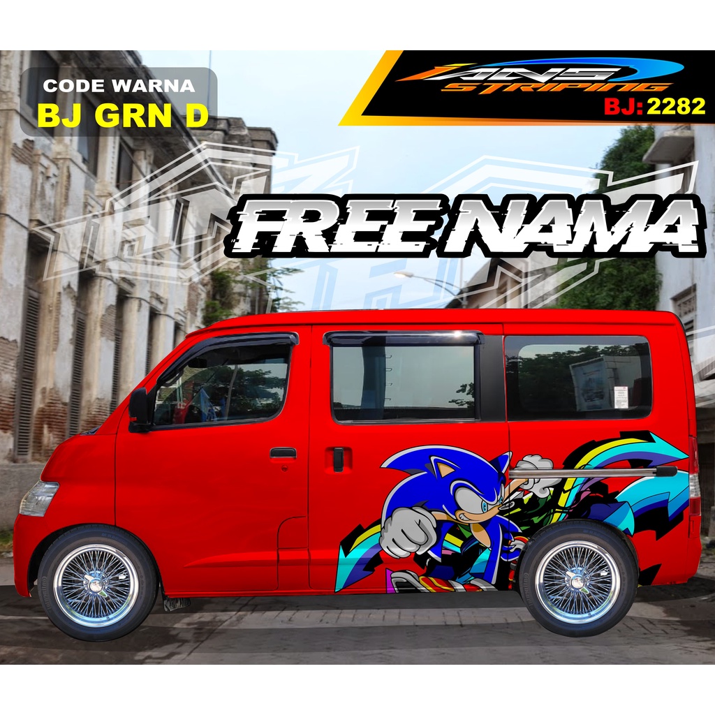 VARIASI DECAL STIKER BODY SAMPING MOBIL GRANMAX / VARIASI STICKER BODY SAMPING MOBIL LUXIO / DECAL STIKER MOBIL AVANZA XENIA / STIKER MOBIL