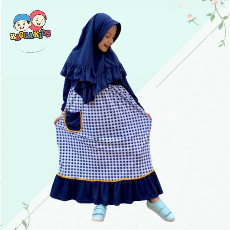 Baju Gamis Kaos Anak Perempuan Raggakids Navy