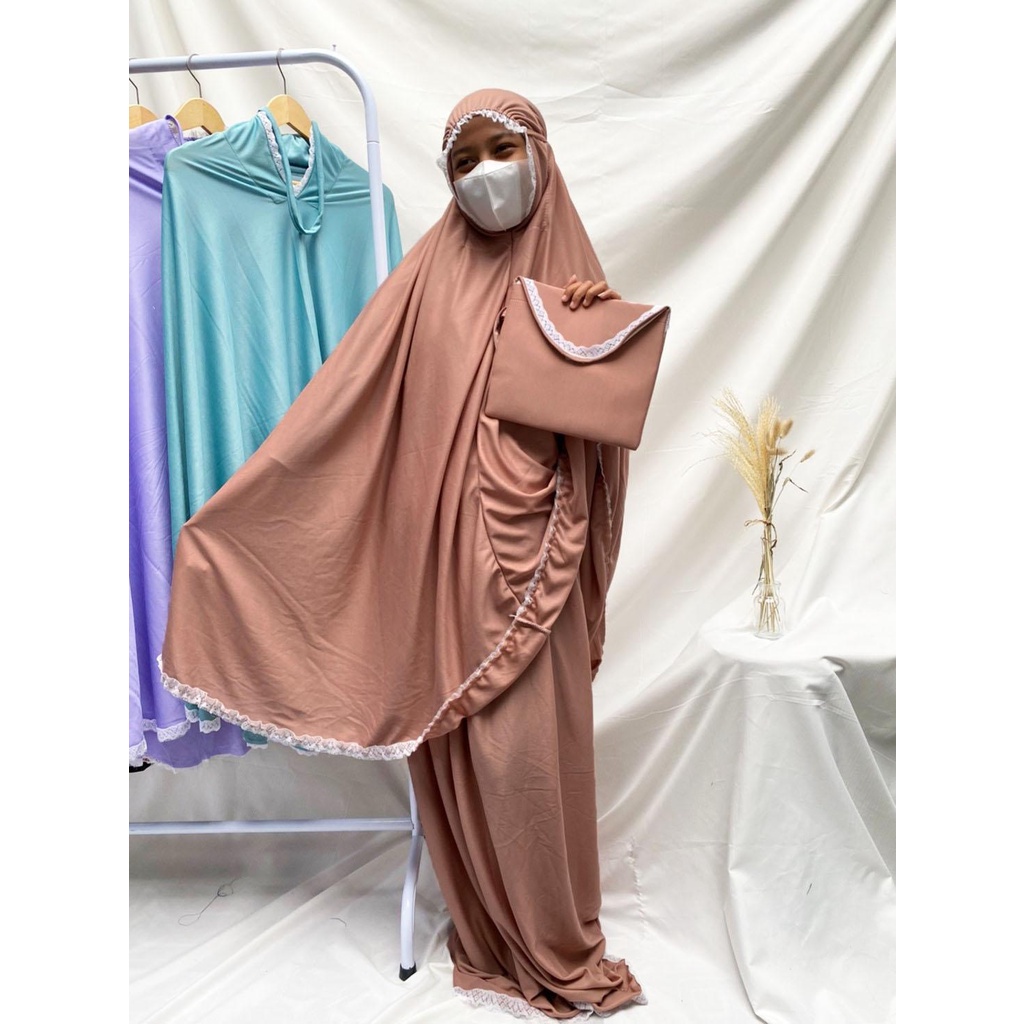 Mukena Dewasa Polos Hyget Premium / Telekuh Dewasa Mukena Polos Bahan Hyget / Mukena Alat Sholat