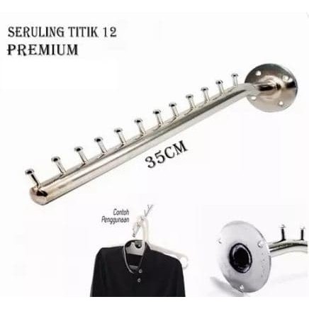 Jual hanger seruling hanger gantungan baju 12 titik