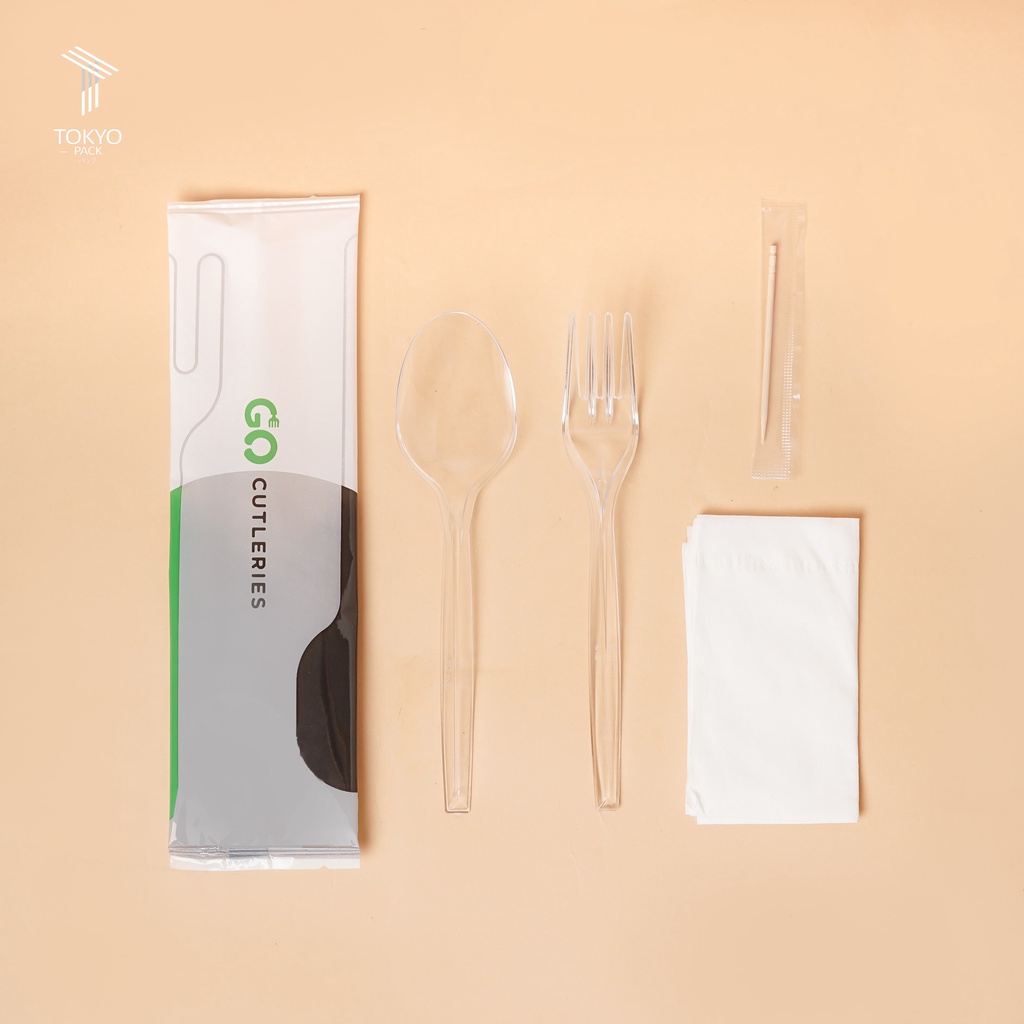 Sendok Garpu Plastik Set Higienis - Disposible Cutleries Set