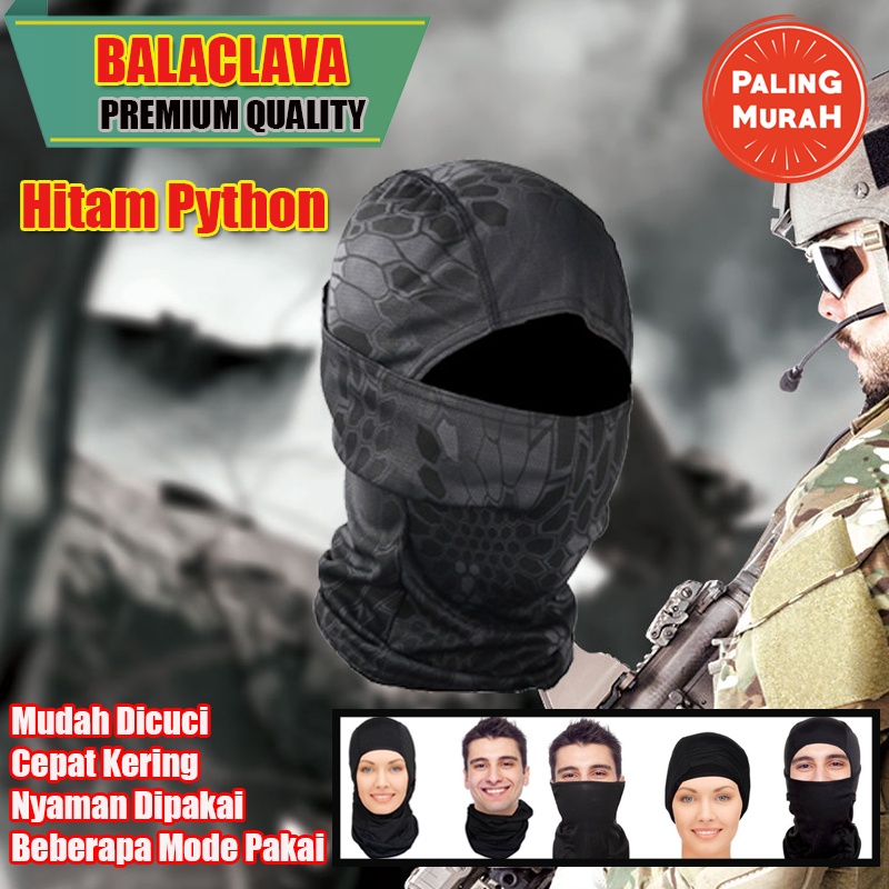 Buff Balaclava Sarung Kepala Masker Pelindung Muka Motor Paintball