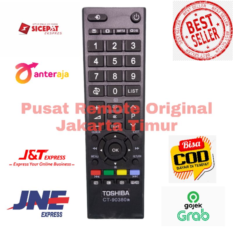 REMOTE REMOT TV TOSHIBA CT-90380 CT-90336 LED LCD SEPERTI ORIGINAL TR