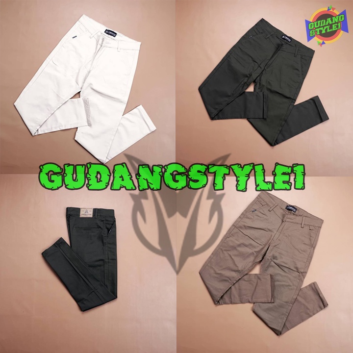 CELANA PRIA CHINO Slim fit Panjang Pria Kerja kantor Santai Liburan Cowok Original MOONOXIDE DENIM