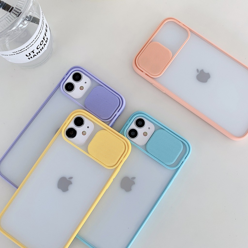 【Ready Stock】iPhone case iPhone 12 Slide Camera Lens Protection Phone Case for IPhone 11 Pro Max X XS Max XR 6 6S 7 8 SE 2020 Plus X Matte Transparent Hard Back Cover