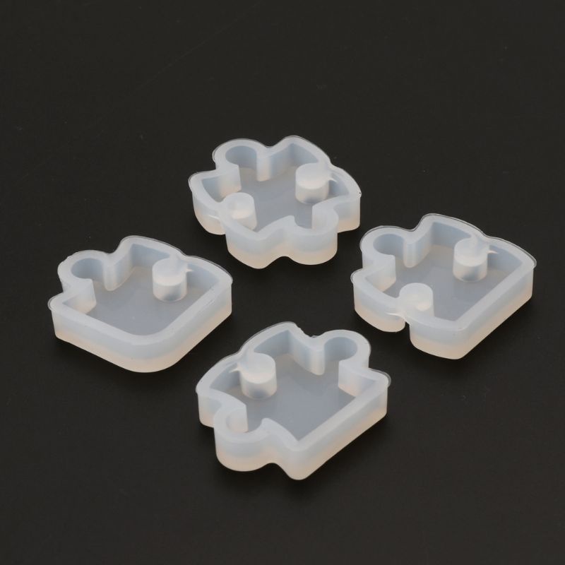 SIY  4Pcs Puzzle Gemstone Crystal Mold Silicone Mould DIY Jewelry Pendant Making Tool