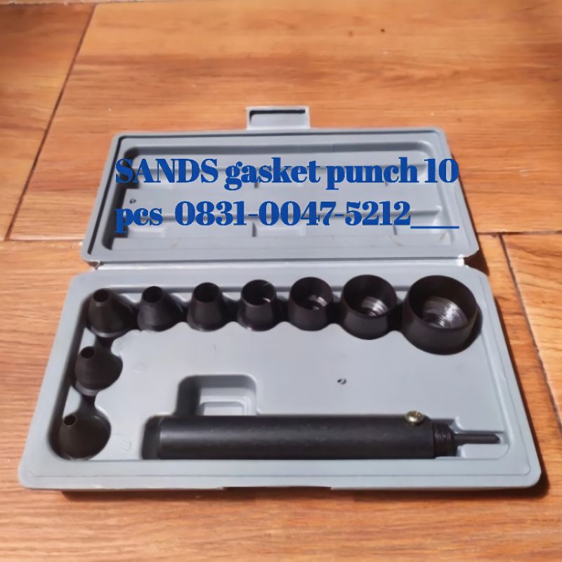 

sands plong gasket set 10 pcs alat pembolong kulit, kertas, dan karet alat untuk melubangi kulit