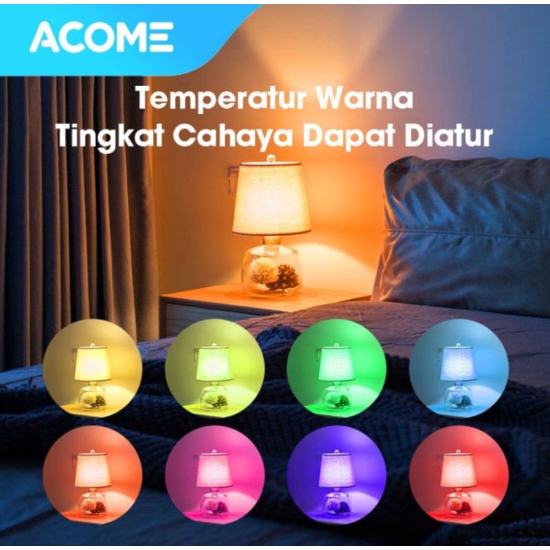 Acome Lampu Bohlam Smart WIFI LED 12W RGB Garansi Resmi 1 Tahun AL01