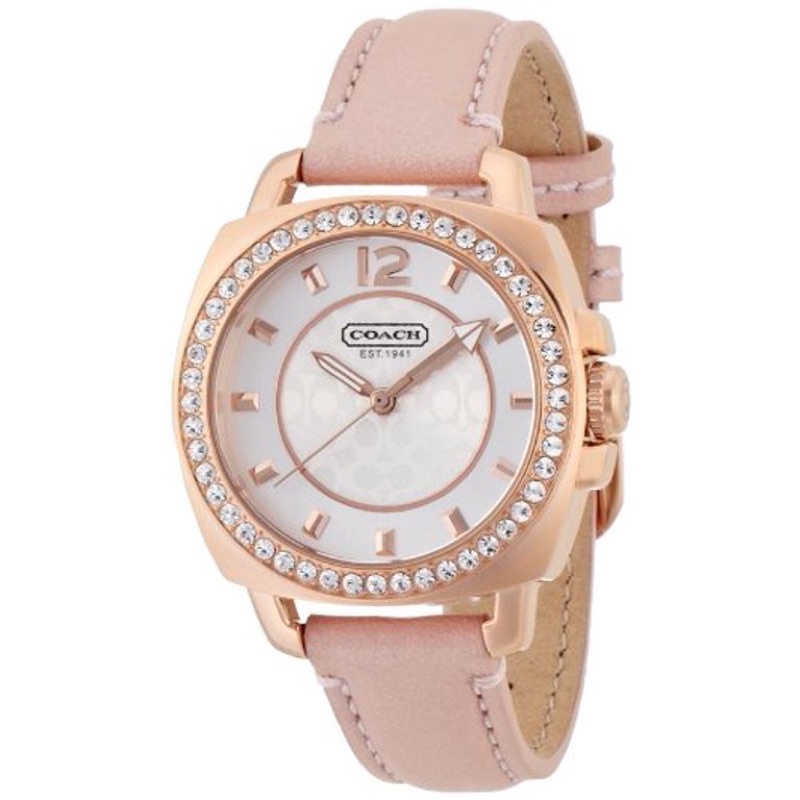 Coach Watch Rose Gold Women Rose Gold Boyfriend Swarovski Glitz Watch 14503151