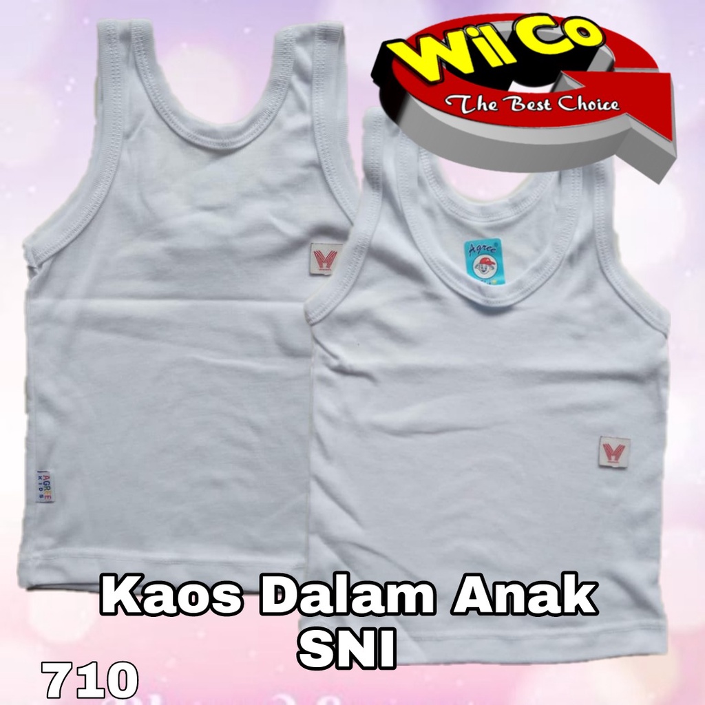 K710 - (Harga Per 1 Potong) SINGLET KAOS DALAM ANAK COWOK PAKAIAN DALAM ANAK AGREE USIA 1 -13 Thn