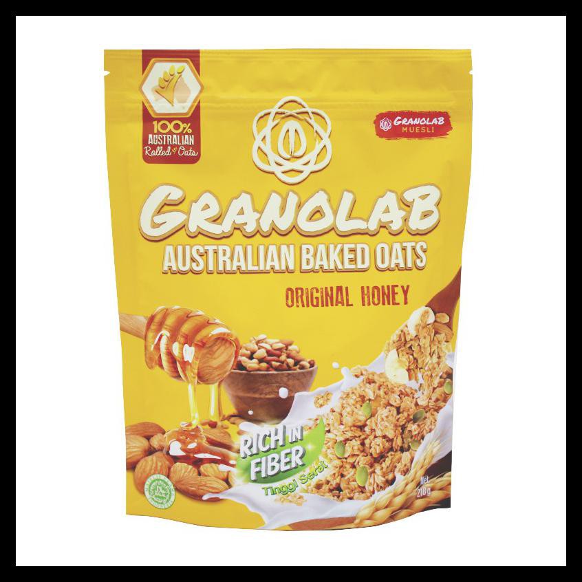

Granolab Original Honey - Granola Original Madu 210Gr - Sarapan Tinggi Serat
