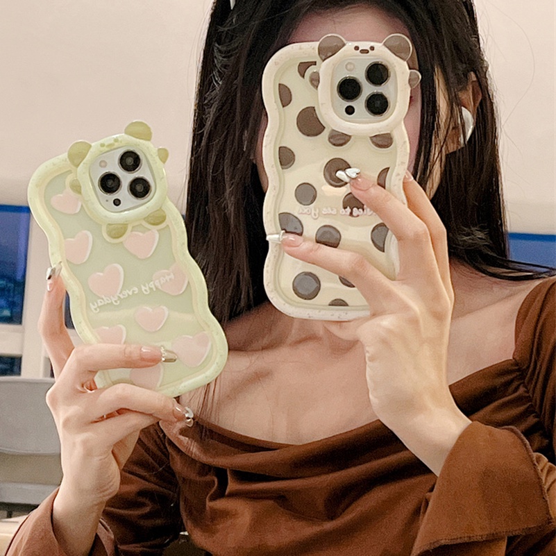 Soft Case TPU Transparan Motif Sapi / Hati Untuk iPhone 13 12 11 Pro Max X Xr Xs Max