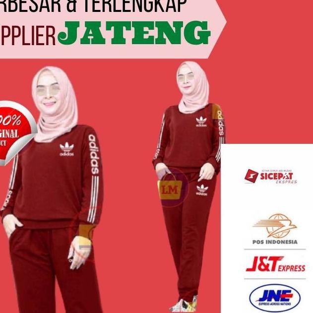 RZ9 Baju Pakaian Kaos Setelan Olahraga Training Cewek Jumbo Senam Wanita New Adidas ✩ (Best Product)