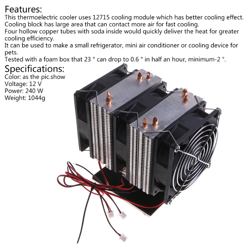 Bt 240W 12V Pendingin Sistem Pendingin Semikonduktor Pendingin Cooler DIY Kit