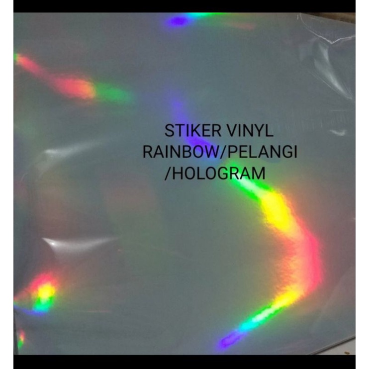stiker hologram inkjet A4 isi 1 lembar/stiker rainbow/stiker pelangi