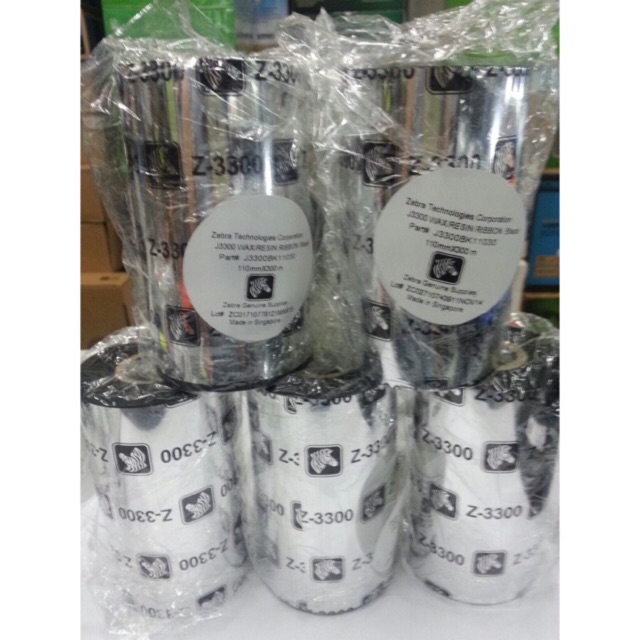 Ribbon Barcode Zebra 3300 Wax Resin 110mm x 300m Zebra GT 820