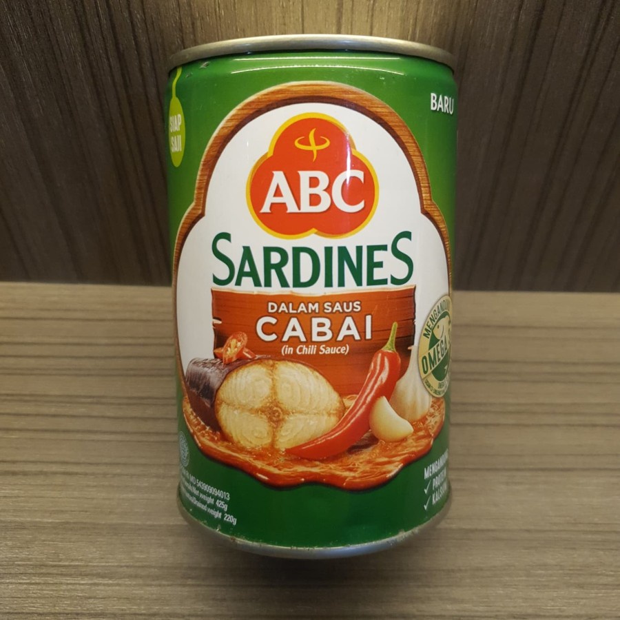 

ABC Sardines Dalam Saus Cabai mengandung Omega 3&6 HALAL 425 Gr