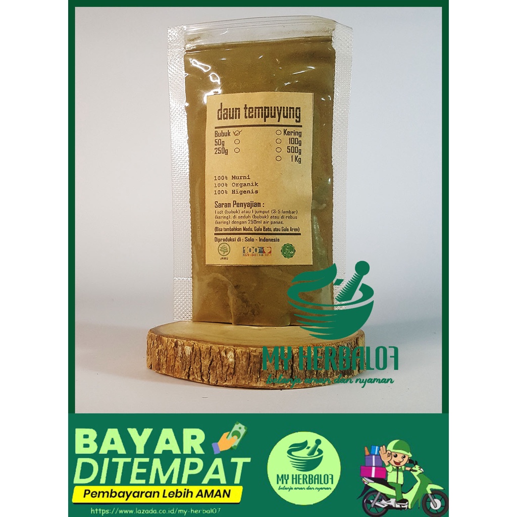 Obat Herbal Jamu Daun Tempuyung Bubuk Murni Tanpa Campuran / Obat Batu Ginjal Peluruh Batu Ginjal / 