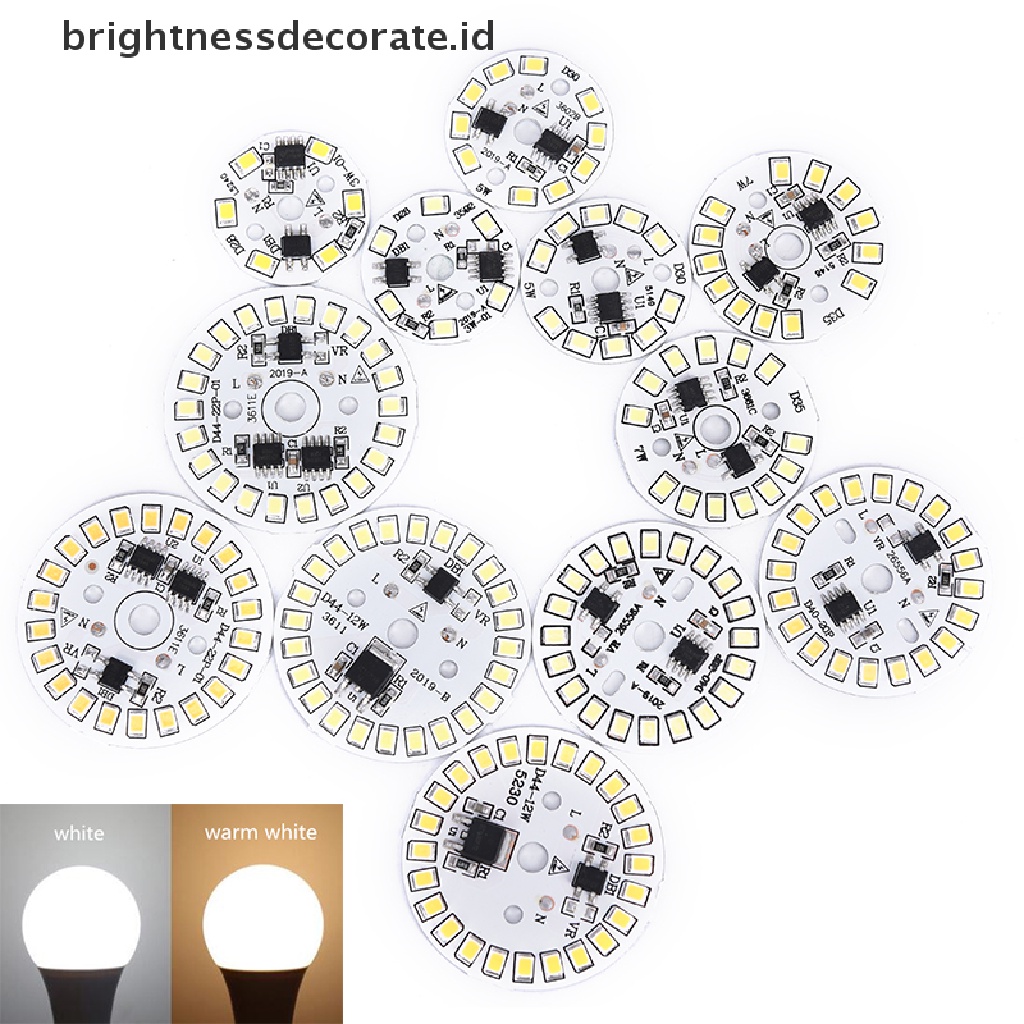 (Birth) Plat Modul Lampu Bohlam Led Smd Bentuk Bulat