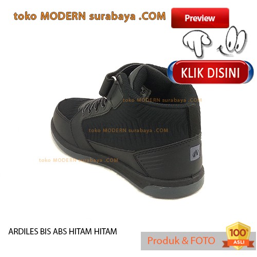 ARDILES BIS ABS M HITAM  HITAM Sepatu Anak Boot Sneaker Sekolah