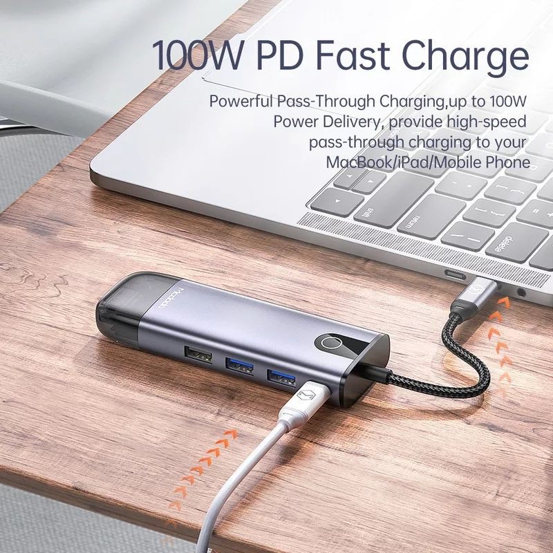 USB Hub USB TYPE C Mcdodo 5 in1 For LAPTOP Macbook iPad Pro Android Tablet