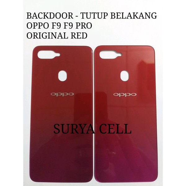 BACKDOOR OPPO F9 - TUTUP BELAKANG OPPO F9 OPPO F9 PRO ORIGINAL SUNRISE RED  ORIGINAL