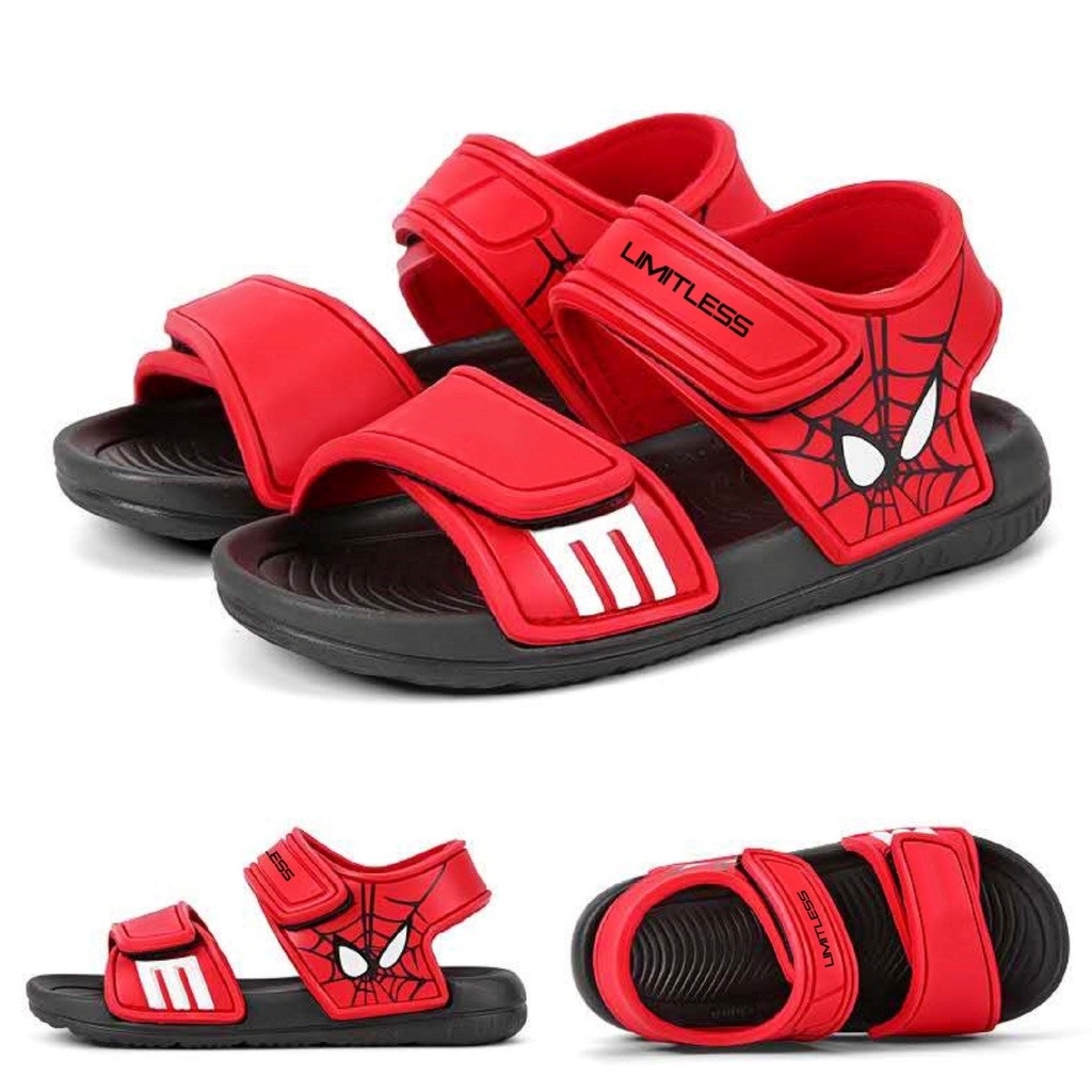 Sandal Anak Laki-Laki Motif Batman Spiderman Ringan Sendal Balita Anak Cowok Karakter Ringan Empuk Sandal Anak-Anak Lucu Kekinian