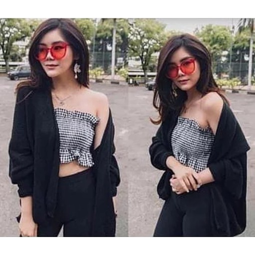 TASYA Outer Cardy OVERSIZE Fit XXL Cardigan Rajut Wanita Rajut Halus-5