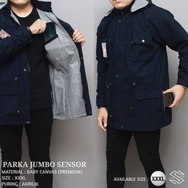 Jaket parka pria / Parka big size jumbo XXL-XXXL / Parka jumbo premium REAL PICT