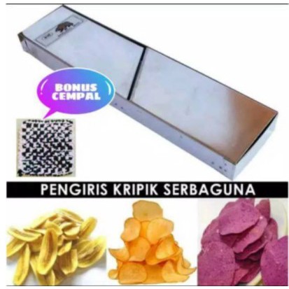 Parutan keripik pengiris kripik singkong kentang pisang Stainless /alat pasah kripik singkong