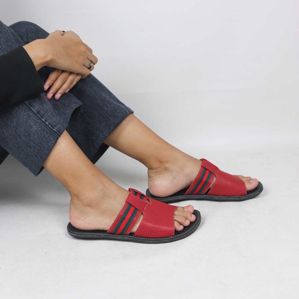 Sandal Papirut Look Up Sandal Wanita Papirut Murah Bisa COD Sandal Kulit Selop PSHDVL - DEVIELA