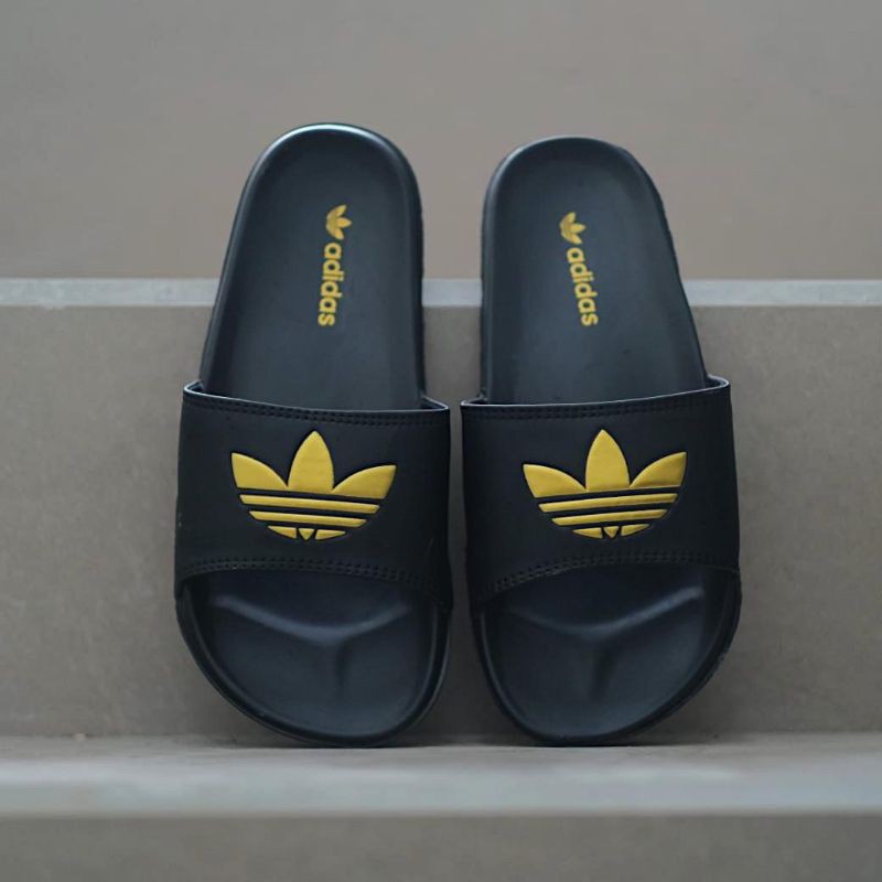 Adidas Adilette Black Comfort Gold