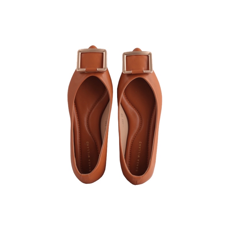 Nanda Millano - Flathshoes Wanita Sepatu Balet Variasi Kotak
