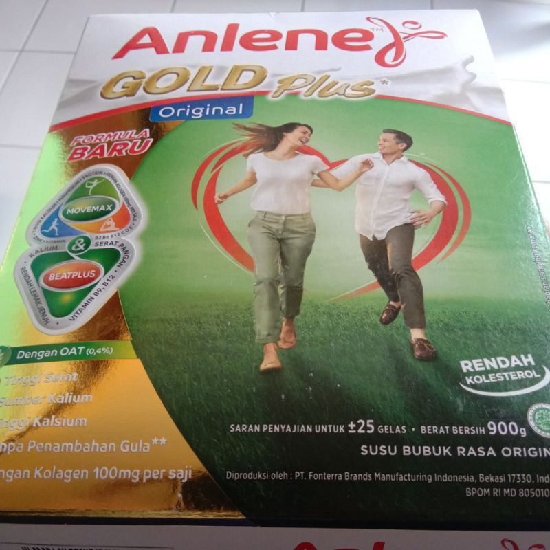 ANLENE GOLD PLUS original 900gram  susu 900gram