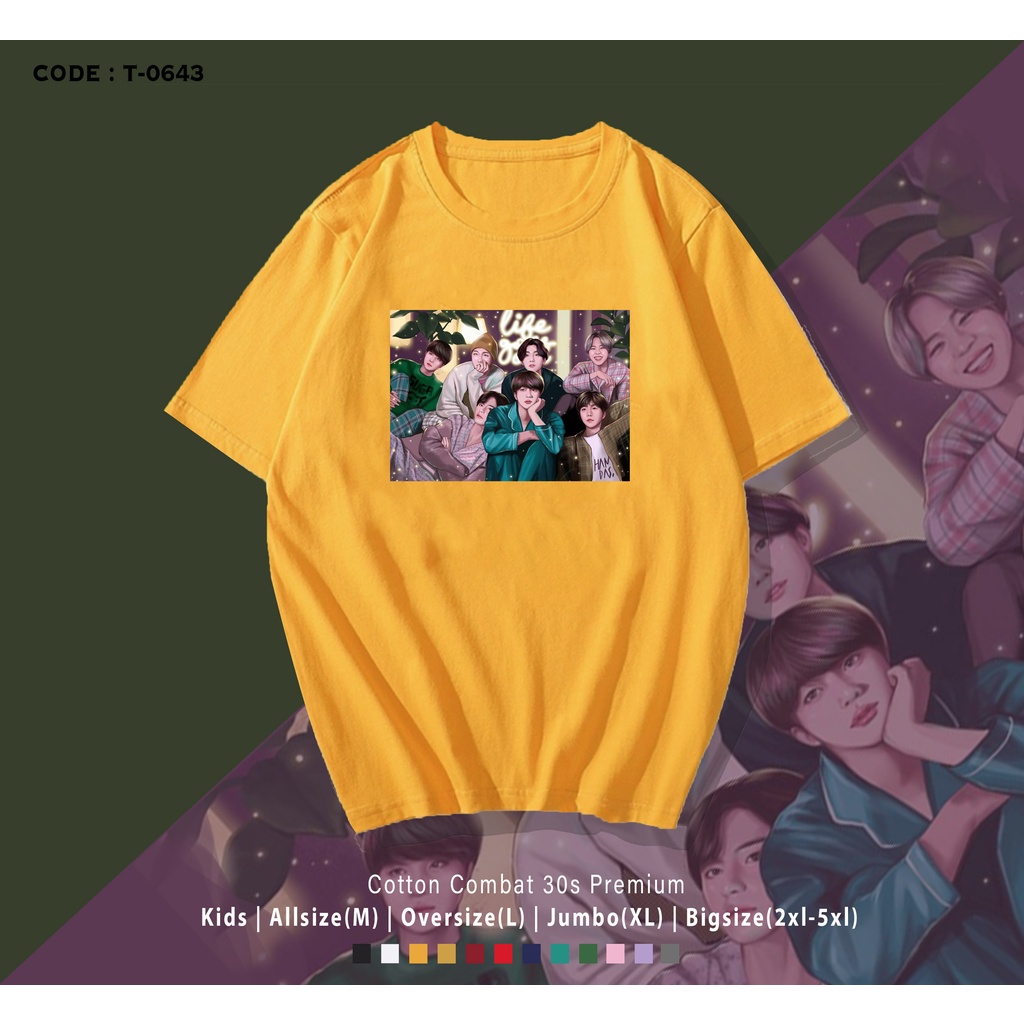 T-SHIRT / KAOS BTS SLEEPS / KOREAN IDOL / ARMY INONESIA / REAL PICTURE / BAJU SANTAI