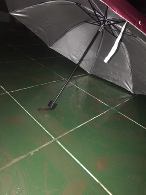 Payung Lipat Tiga Nagoya Model Polos Lapis Silver Dalam Anti Radiasi Matahari/ultraviolet