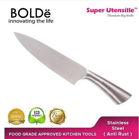 Bolde Knife Titanium Stainless Steel Pisau Pemotong Pisau Dapur - 34 cm