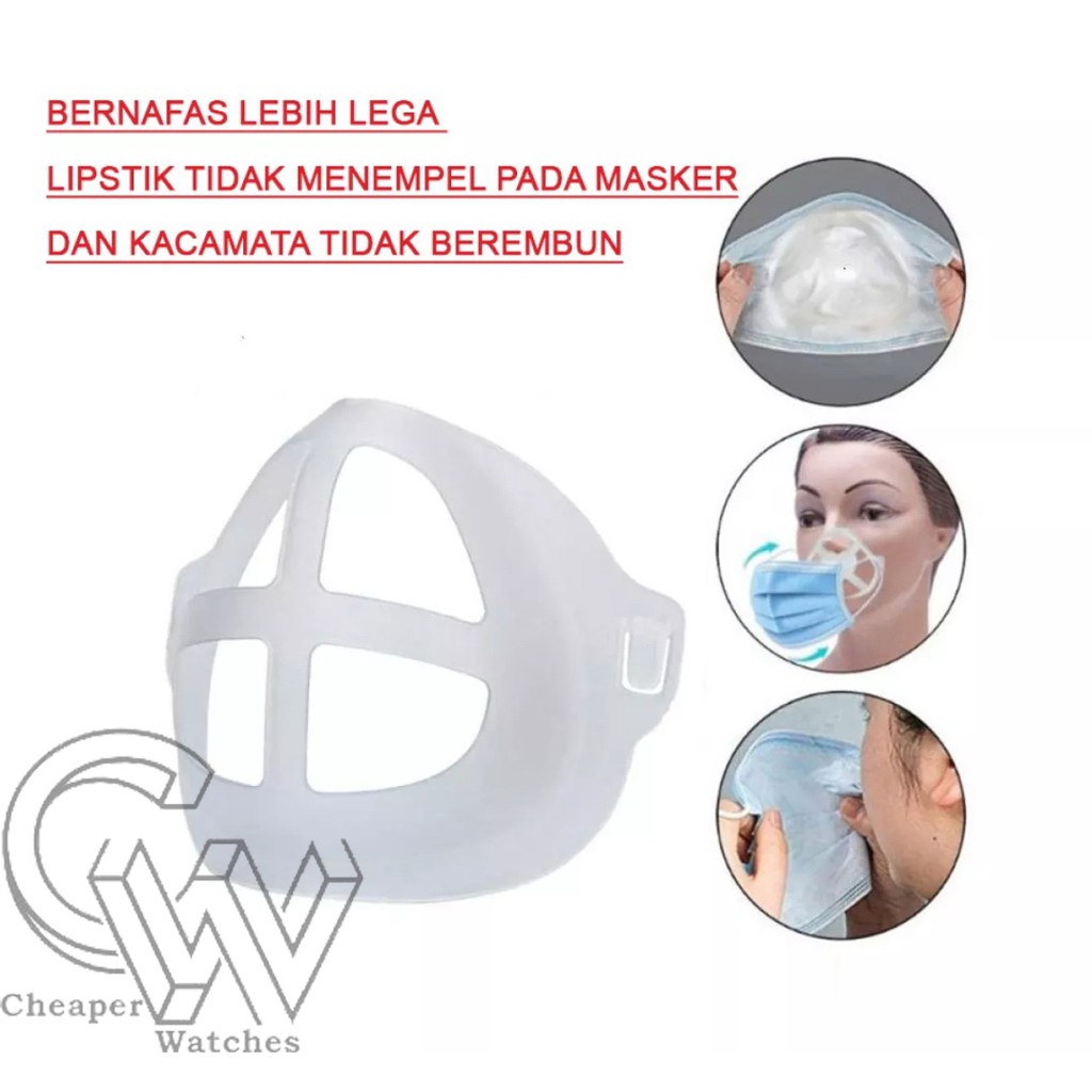 Cheaper-Peyangga Masker Pelindung Masker Mulut Anti Pengap Bracket Mask Termurah 1L/12pcs