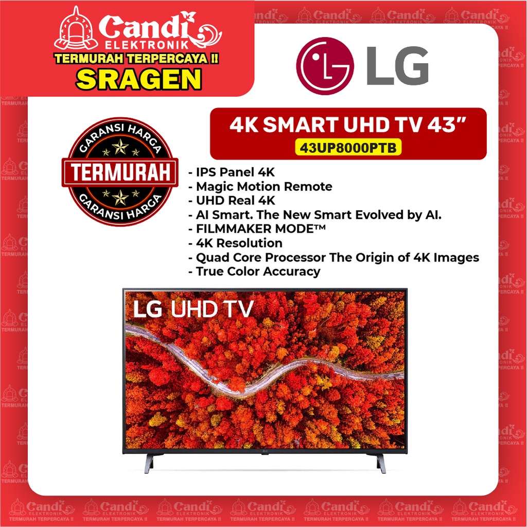 LG Up80 4k Smart Uhd Tv 43 Inch 43UP8000PTB