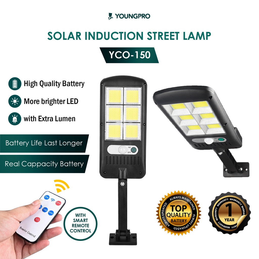 LAMPU SOLAR YCO-150 + REMOTE !!! LAMPU LED TENAGA SURYA LAMPU OUTDOOR &amp; 213 LED + REMOTE YOUNGPRO YCO-150 - YCO-213 - T05