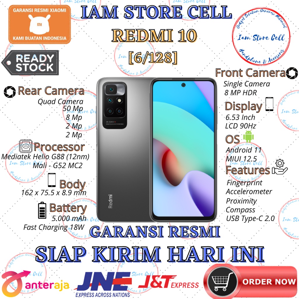 Redmi 10 4 64Gb + 6 128Gb NEW Garansi Resmi-4