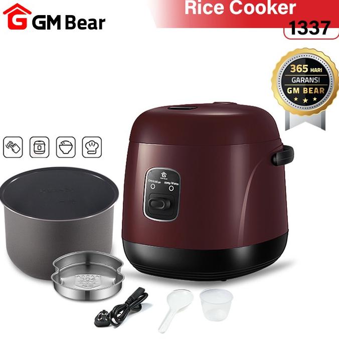 GM Bear Rice Cooker Mini 0.8 ml 1337 - Belva Penanak Nasi Multifungsi